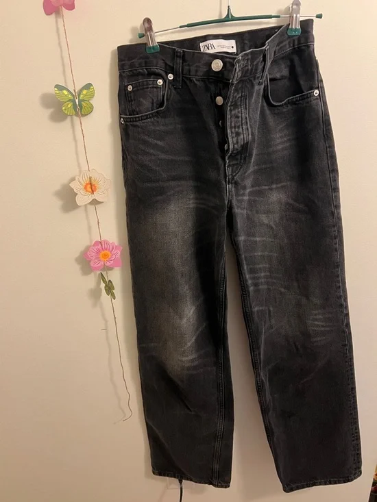 ZARA Faded Wide Leg Jeans - Picture 1 of 4